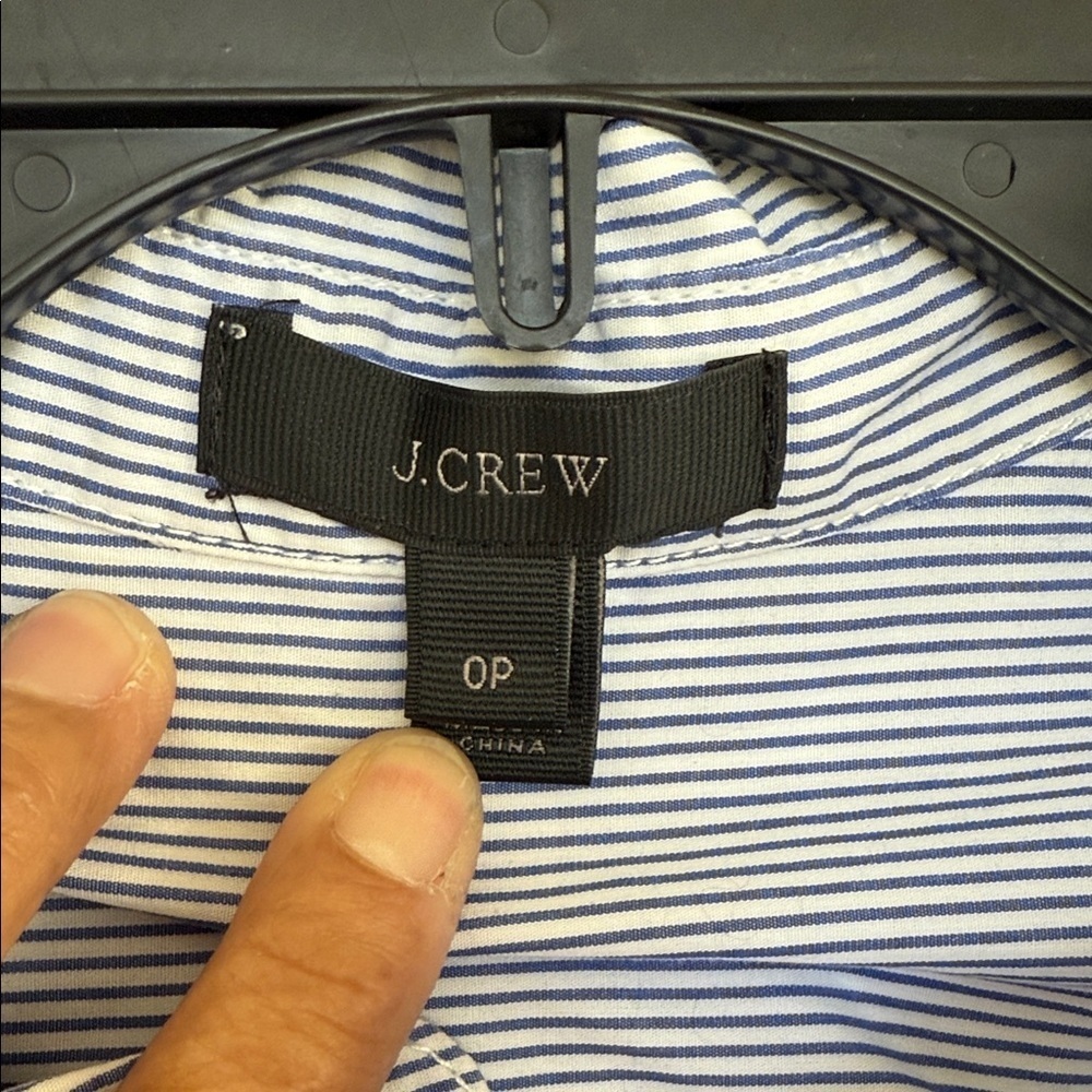 J. Crew Women’s Blue Pinstripe Casual Shirt - Picture 2 of 7